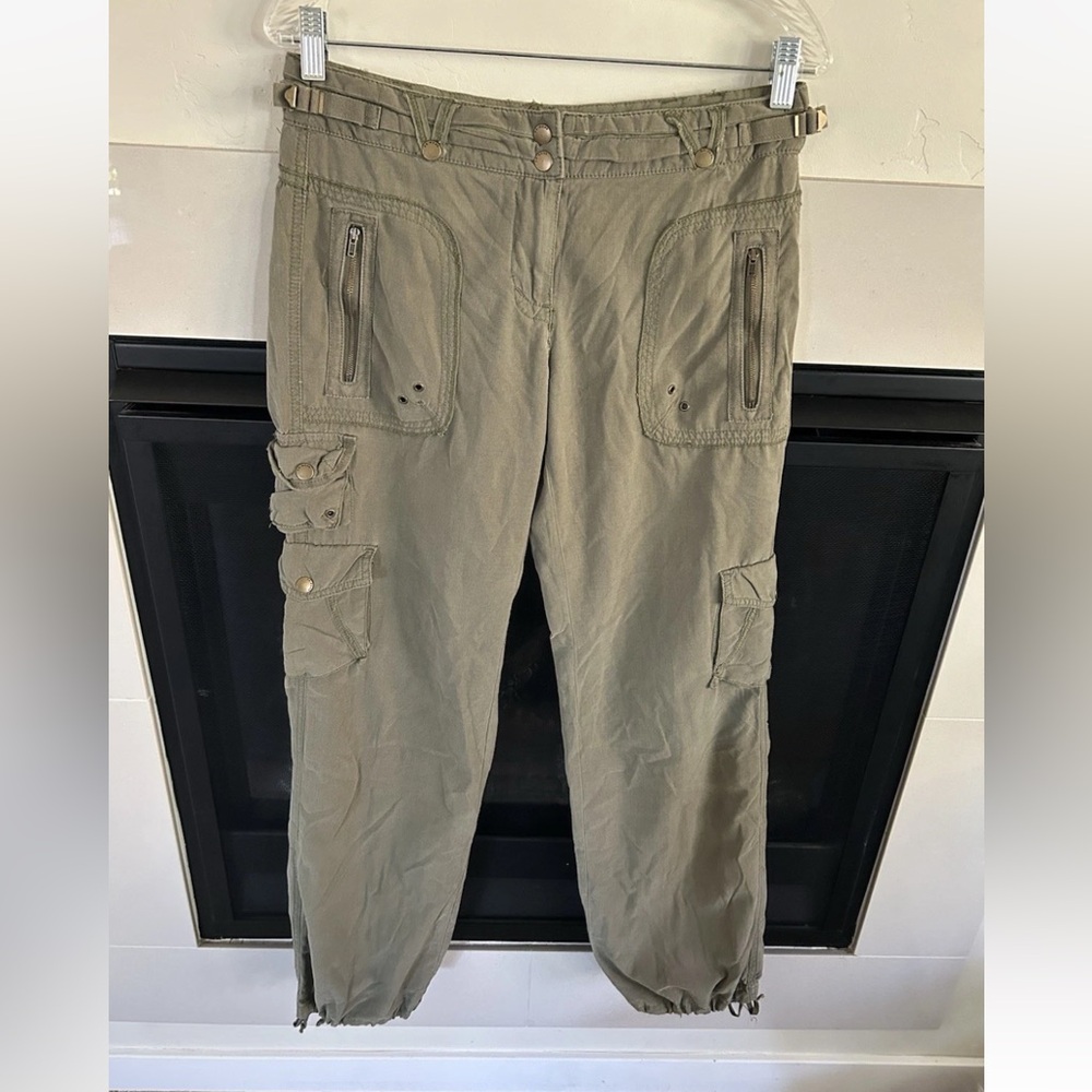 Da-Nang Surplus Vtg Cargo Pants Women’s S Silk Y2K Grunge green military EUC